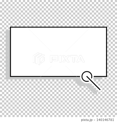 A simple, horizontally oriented rectangular speech bubble illustration. A simple, horizontally oriented rectangular speech bubble illustration. 140146781