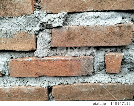 Red Brick Wall Background Close Up Texture 140147115