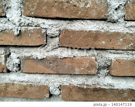Red Brick Wall Background Close Up Texture 140147119