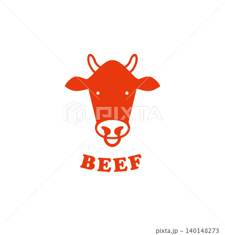 BEEF 牛肉アイコン 赤 BEEF 牛肉アイコン 赤 140148273