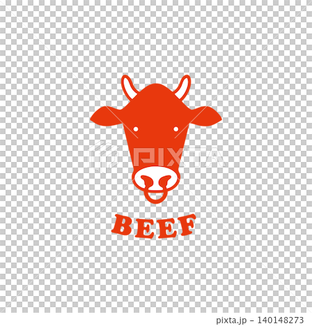 BEEF 牛肉アイコン 赤 BEEF 牛肉アイコン 赤 140148273
