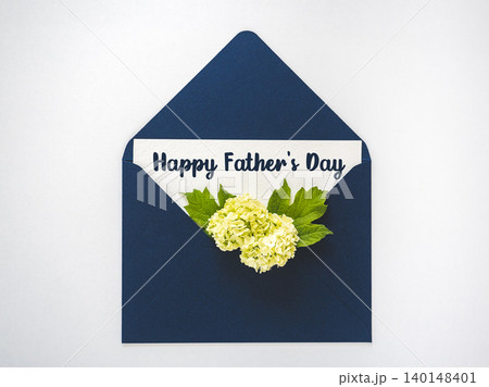 Happy Father's Day. Greeting card with a congratulatory message Happy Father's Day. Greeting card with a congratulatory message 140148401