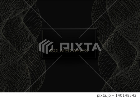 An isolated wavy chaotic pattern with a rectangular frame An isolated wavy chaotic pattern with a rectangular frame 140148542