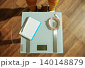 Weight Management Tracking with Scale and Measuring Tape 140148879
