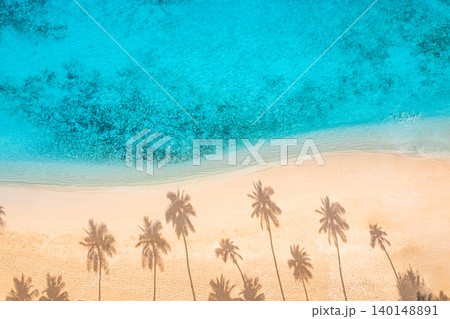 Stunning aerial Maldives palm shadows powdery white sand turquoise lagoon breathtaking serene idyllic tropical paradise coastal escape drone dreamy artistic shadow pattern vibrant exotic getaway Stunning aerial Maldives palm shadows powdery white sand turquoise lagoon breathtaking serene idyllic tropical paradise coastal escape drone dreamy artistic shadow pattern vibrant exotic getaway 140148891