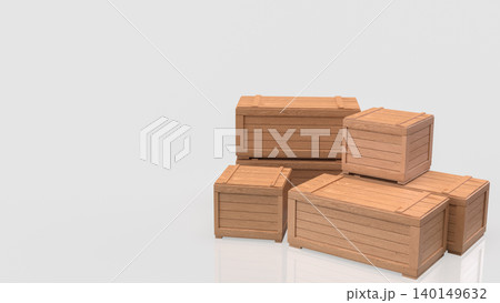 Wooden Cargo Crates For Warehouse Storage 3d render. Wooden Cargo Crates For Warehouse Storage 3d render. 140149632