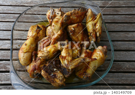 Roasted Chicken Wings with Golden Texture Roasted Chicken Wings with Golden Texture 140149709