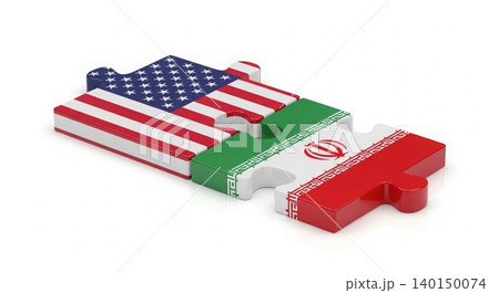 Diplomacy - USA and Iran Interlocking Puzzle Pieces Featuring National Flags Symbolizing Bilateral Relations and Agreement Diplomacy - USA and Iran Interlocking Puzzle Pieces Featuring National Flags Symbolizing Bilateral Relations and Agreement 140150074
