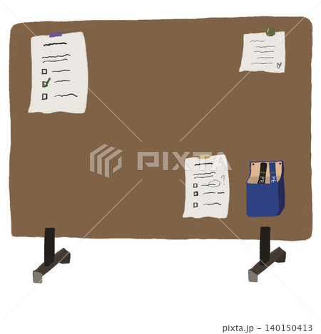 Cute corkboard with papers Cute corkboard with papers 140150413