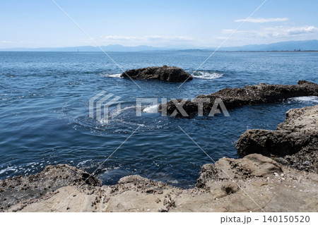 江の島 稚児ヶ淵周辺の海の風景 140150520