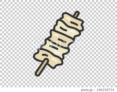 An illustration of a chicken cartilage icon (line drawing, color). An illustration of a chicken cartilage icon (line drawing, color). 140150714