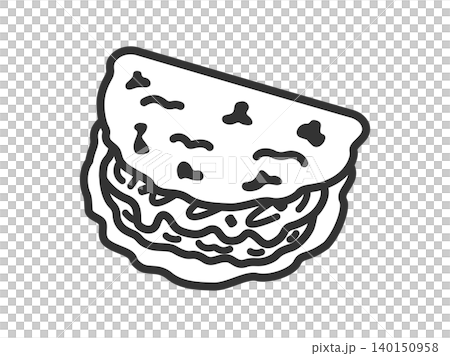 An illustration of a takosen icon (line drawing). An illustration of a takosen icon (line drawing). 140150958