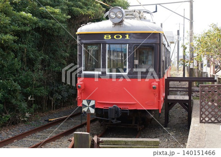 銚子電鉄の風景 外川駅(デハ801型 静態保存) 銚子電鉄の風景 外川駅(デハ801型 静態保存) 140151466