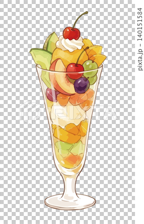 An illustration of a mouthwatering fruit parfait An illustration of a mouthwatering fruit parfait 140151584