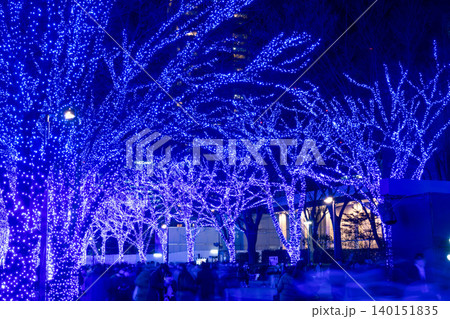 東京・渋谷クリスマスイルミネーション  青の洞窟 140151835