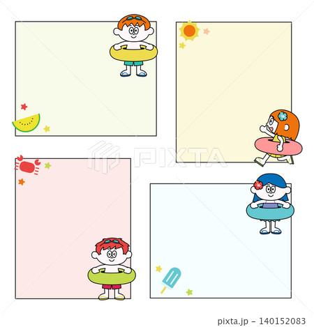 かわいい子供の夏フレームセット かわいい子供の夏フレームセット 140152083