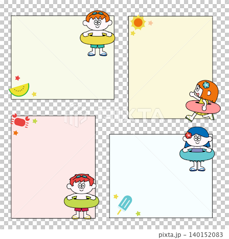 かわいい子供の夏フレームセット かわいい子供の夏フレームセット 140152083