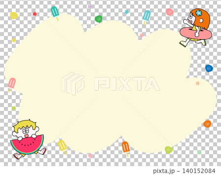 Cute summer frame material for children 140152084