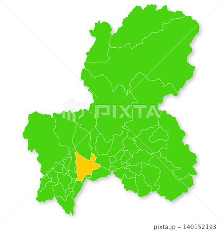 岐阜県と岐阜市の地図 岐阜県と岐阜市の地図 140152193