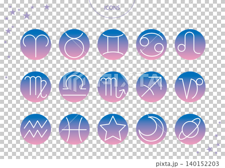 Constellation Icon Pictogram Vector Illustration Set Constellation Icon Pictogram Vector Illustration Set 140152203