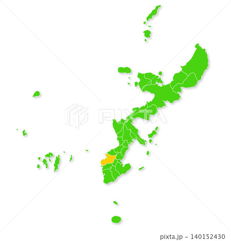 沖縄本島と那覇市の地図 沖縄本島と那覇市の地図 140152430