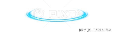 青い光の輪の透過背景エフェクト素材 青い光の輪の透過背景エフェクト素材 140152708