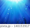 海中の海藻が生い茂る夏の風景 140153917