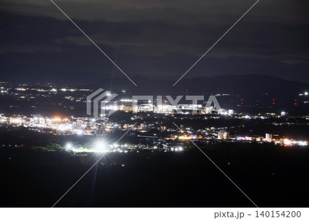セミコンテクノパークと大津町の街並み　夜景 140154200