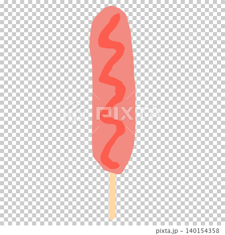 フランクフルト串 手書き風 フラットイラスト 140154358