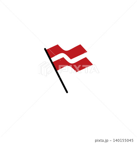 Waving red flag logo design Waving red flag logo design 140155045