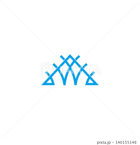 Modern mountain summit logo design Modern mountain summit logo design 140155148