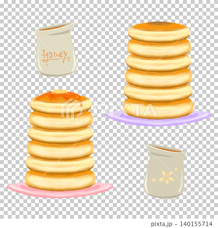 積み上がったパンケーキのイラスト 積み上がったパンケーキのイラスト 140155714