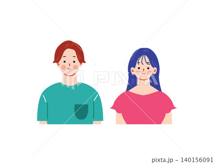 若い男女のイラスト 若い男女のイラスト 140156091