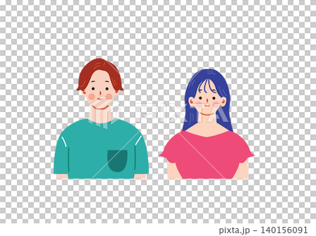 若い男女のイラスト 若い男女のイラスト 140156091