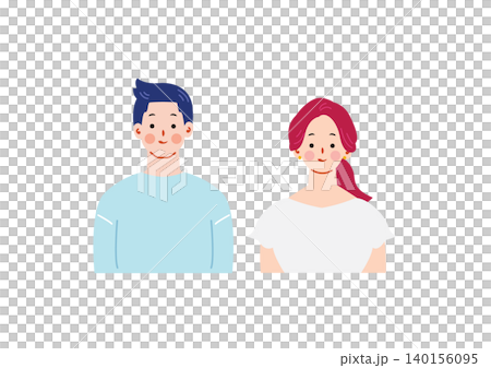 若い男女のイラスト 140156095