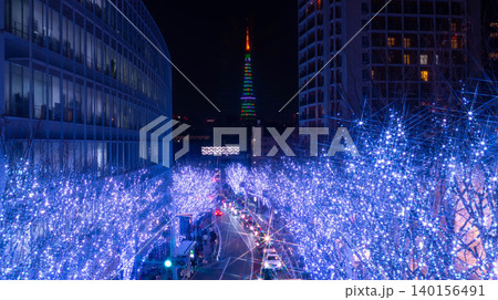 東京・六本木　けやき坂　クリスマスイルミネーション 140156491
