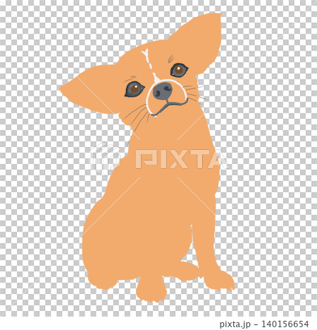 Illustration of a Chihuahua tilting its head (Transparent background/PNG/JPEG) Illustration of a Chihuahua tilting its head (Transparent background/PNG/JPEG) 140156654
