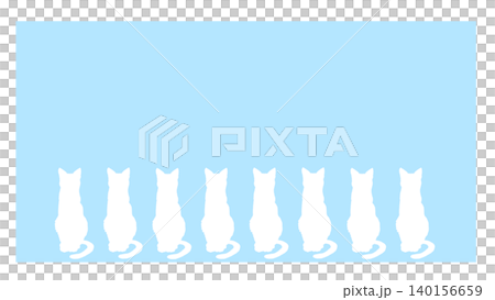 Cat silhouette illustration material Cat silhouette illustration material 140156659