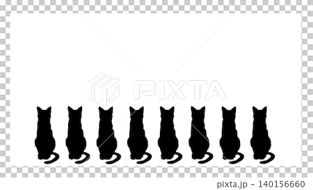 Cat silhouette illustration material Cat silhouette illustration material 140156660