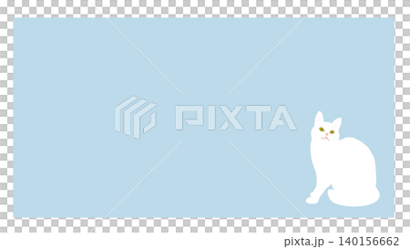 White cat message card White cat message card 140156662