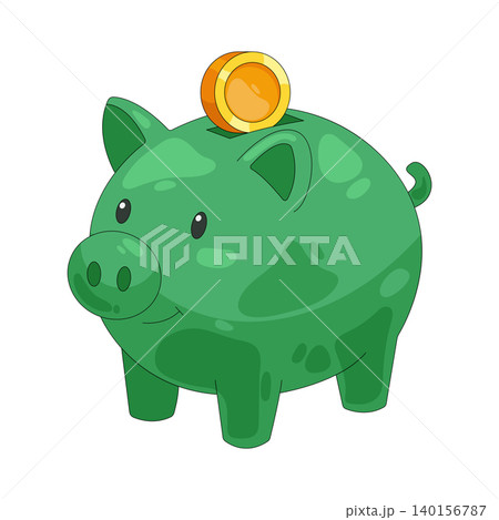 Illustration of piggy bank Illustration of piggy bank 140156787