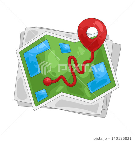 Illustration of map Illustration of map 140156821