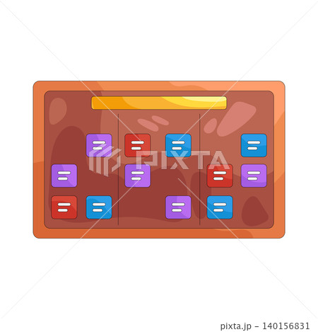 Illustration of notice board Illustration of notice board 140156831