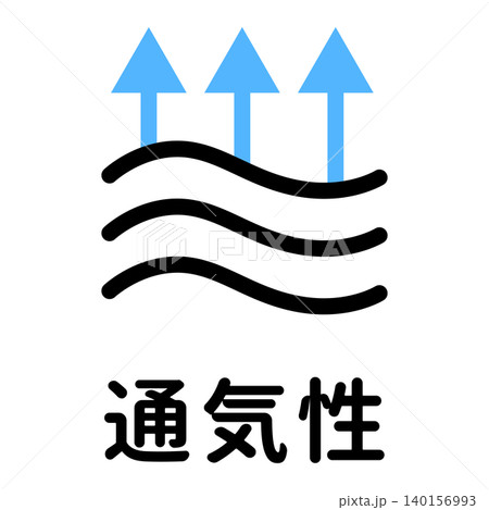 通気性・蒸れ防止機能のアイコン素材 140156993