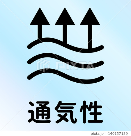 モノクロ通気性・蒸れ防止機能のアイコン素材 モノクロ通気性・蒸れ防止機能のアイコン素材 140157129