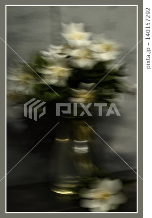 Still Life with White Flowers and Motion Blur Still Life with White Flowers and Motion Blur 140157292