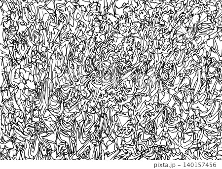 【背景透過】有機的な図形とうねる線が画面全体を埋め尽くす、手描きの抽象モノクロ背景素材 【背景透過】有機的な図形とうねる線が画面全体を埋め尽くす、手描きの抽象モノクロ背景素材 140157456