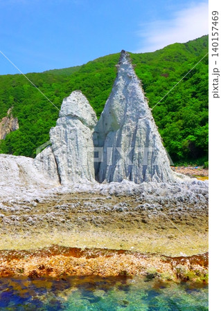 仏ヶ浦(青森県佐井村・縦構図) 仏ヶ浦(青森県佐井村・縦構図) 140157469