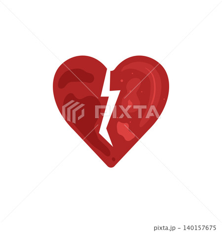 Broken heart relationship illustration Broken heart relationship illustration 140157675