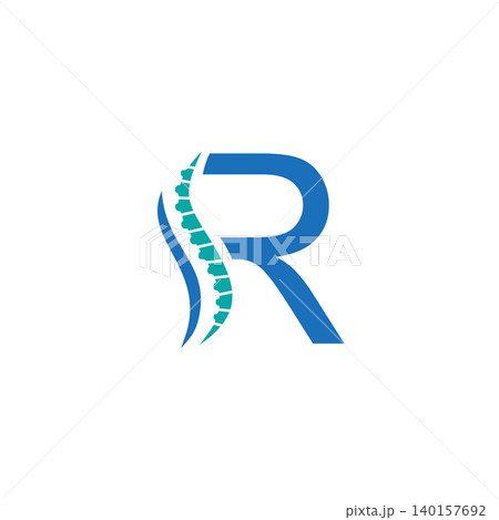 R letter chiropractic clinic logo design R letter chiropractic clinic logo design 140157692